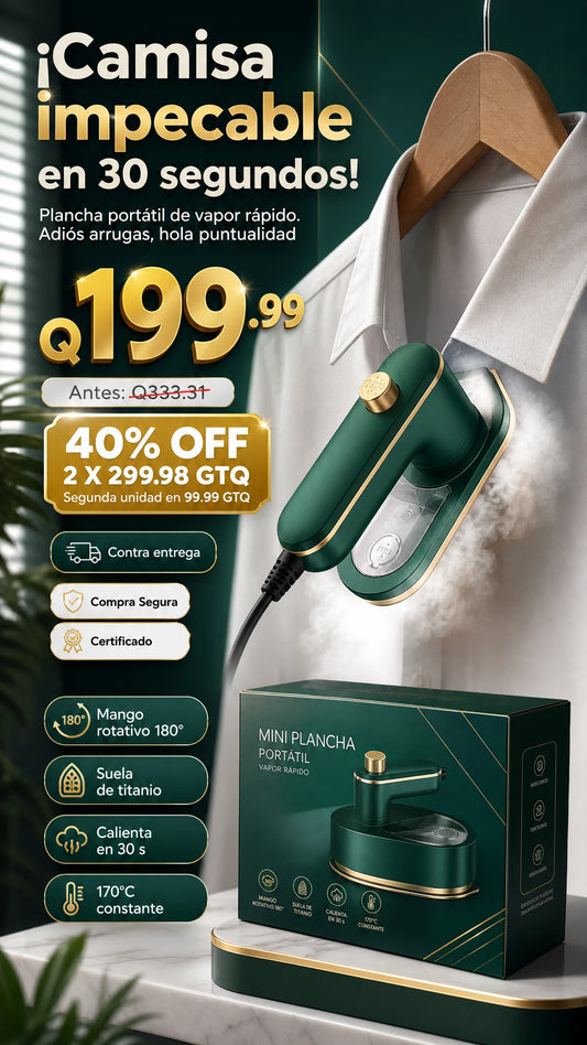 PROMO CompactSteam Pro - Plancha de Vapor Portátil