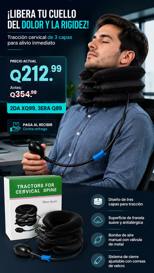 Collar Cervical Inflable De 3 Capas