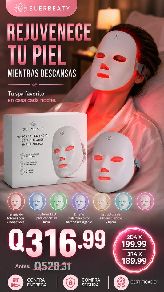 Mascara De Tratamiento Facial Led