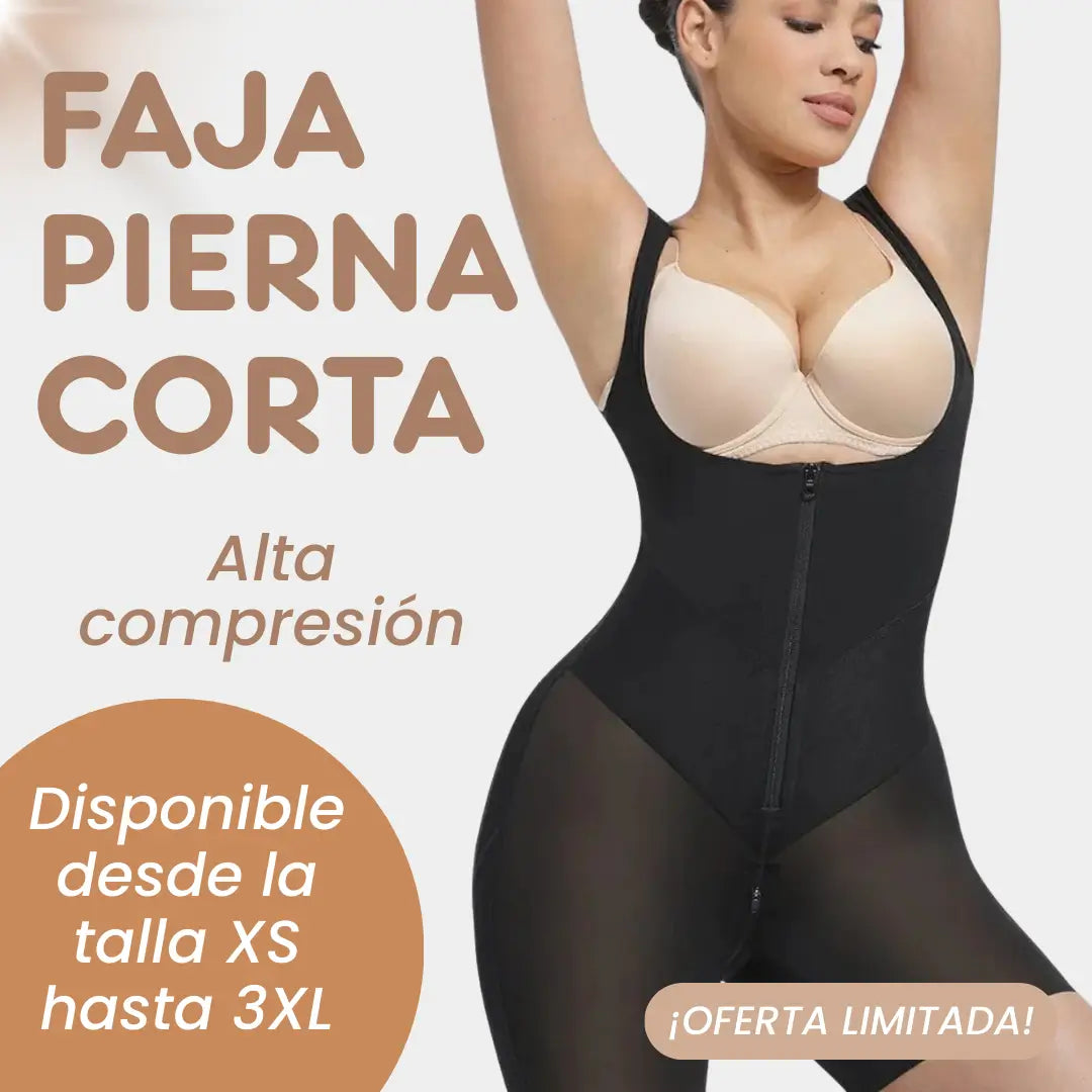 Faja Moldeadora Pierna Corta Con Zippe- Silueta Instantánea