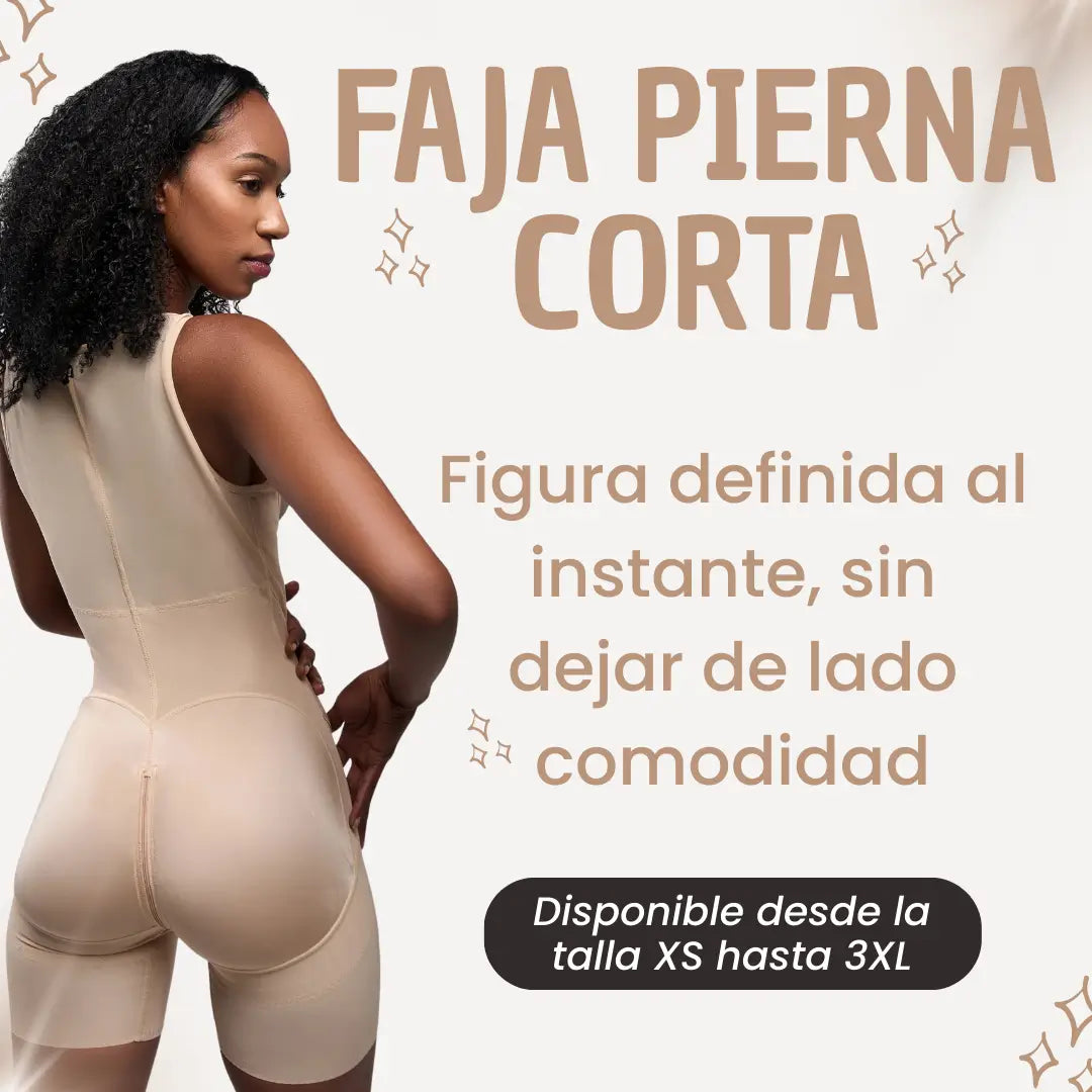 Faja Moldeadora Pierna Corta Con Zippe- Silueta Instantánea